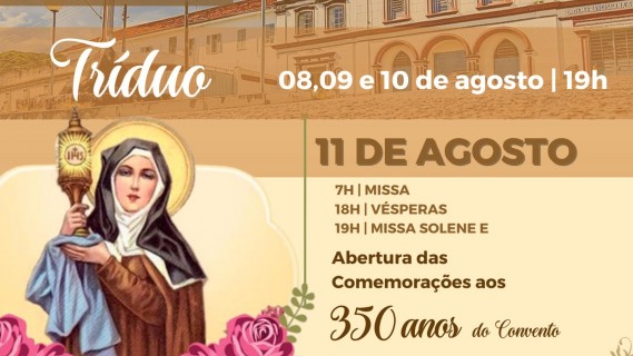 Tríduo em honra à Santa Clara